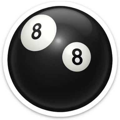 As este emoji 🎱 pero ponele un 1 a la par del ocho  sticker