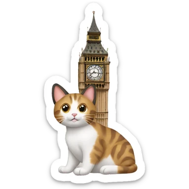Big Ben with cat ears sticker