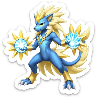 Luxray-Manectric-Solgaleo-fusion sticker