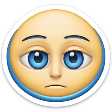standard eye emoji with eyelid closed, as if blinking sticker