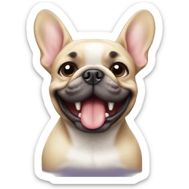 French bulldog happy sticker
