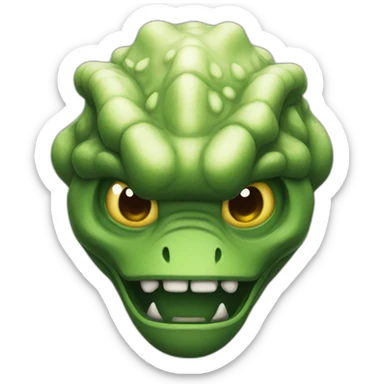 reptiloid in a suite sticker