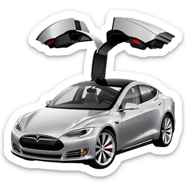 Tesla Model S - Tesla (Model Year: 2022) (Iconic colour: Silver) sticker