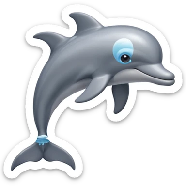 dolphin swimming in water sticker