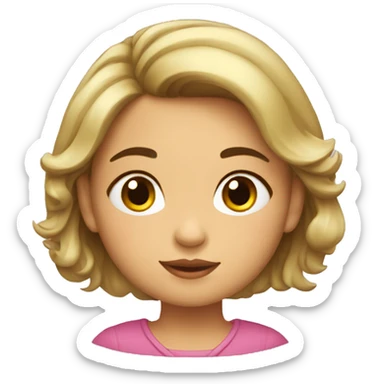 Cara de niña buena sticker