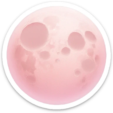 pastel pink moon sticker