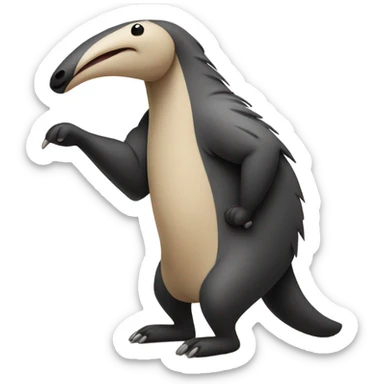 anteater shows middle finger sticker