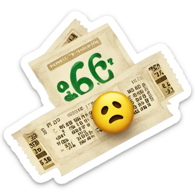 Lottery ticket sticker