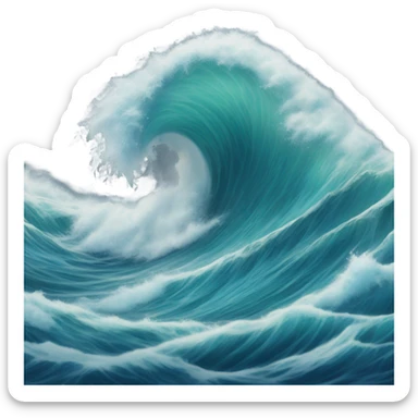 Ocean wave sticker