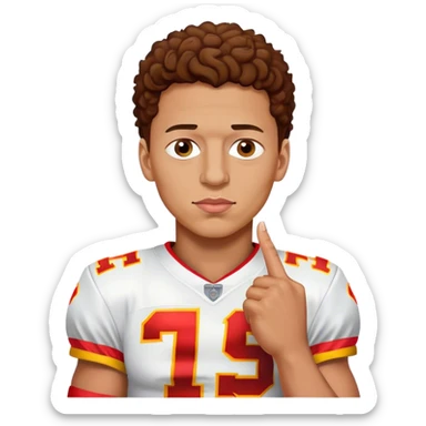 Patrick Mahomes sucking his thumb sticker