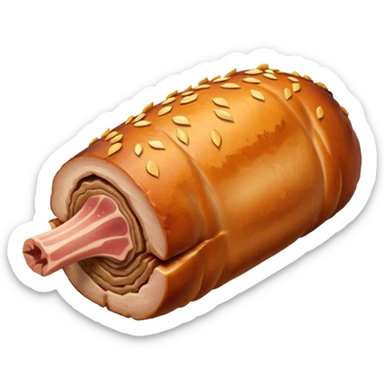 a roasted joint of pork emoji sticker