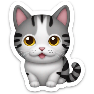 Stuffed cat sticker