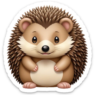 Combine a female teddy bear with a hedgehog sticker