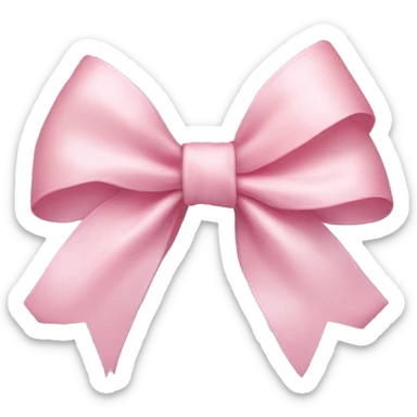 light pink ribbon bow sticker