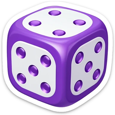 lucky white and purple sticker