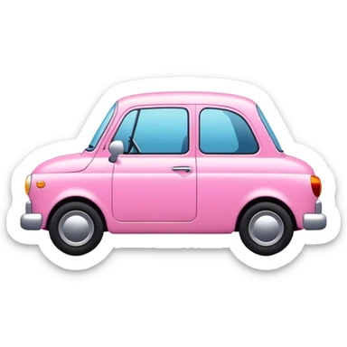 Pink car cute sticker