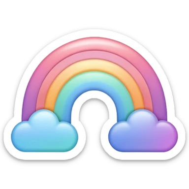 Girly Pastel rainbow sticker