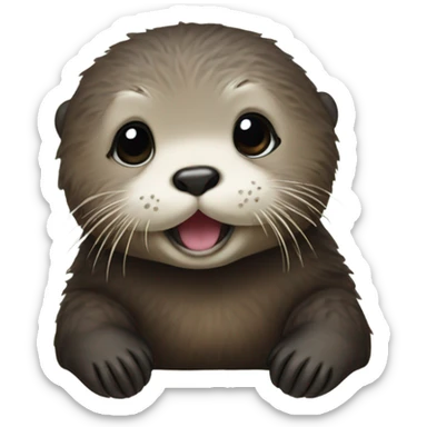Baby sea otter  sticker