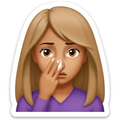 Girl-covering-nose-bad-smell sticker