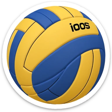 Pelotas de voley azul blanco y amarillo sticker