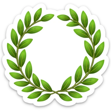 Create a laurel wreath for graduation in university sticker