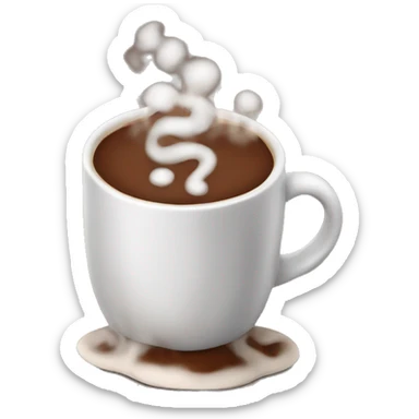 Hot cocoa steaming sticker