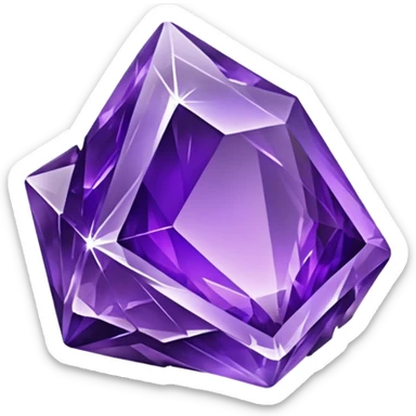 Amethyst crystal rock sticker