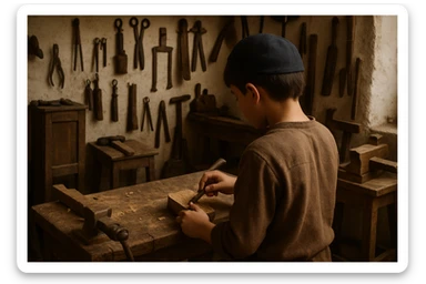 Sartaroshxonada ishlayotgan o'mirin yoshli bola yuzi ko'rinmasin sticker