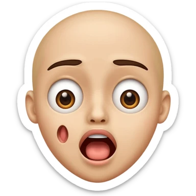 Shocked face sticker