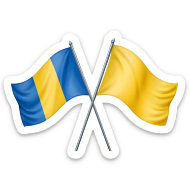poland ukraine flag sticker
