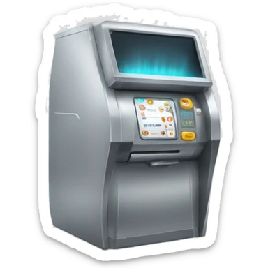 an emoji for asking people to punch in a biometric punching machine showing thump punching machine sticker
