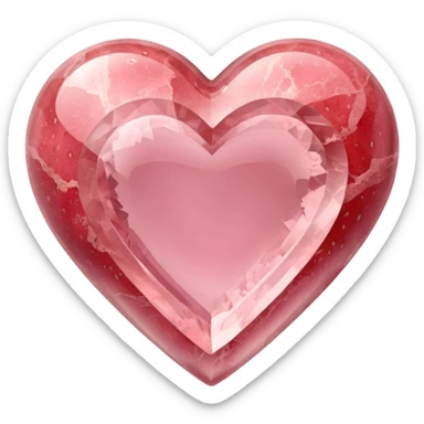 Strawberry quartz heart sticker