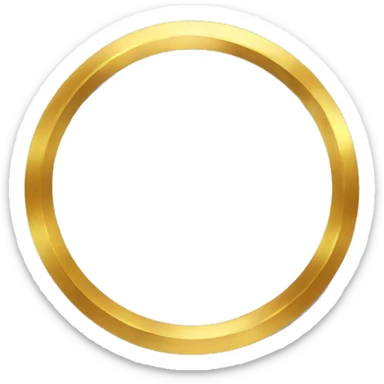 Gold Circle loop sticker