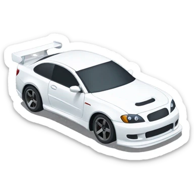 A widebody car with camber sticker