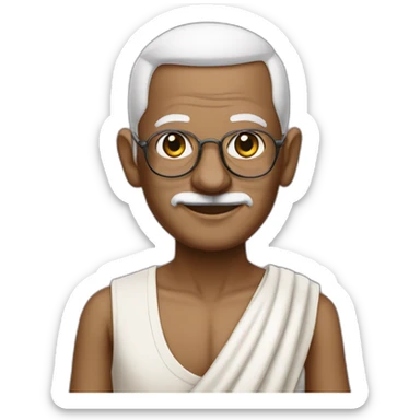 Ghandi wearing prom dress sticker