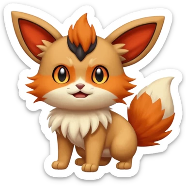 Litten-Eevee-Meowth-fusion sticker