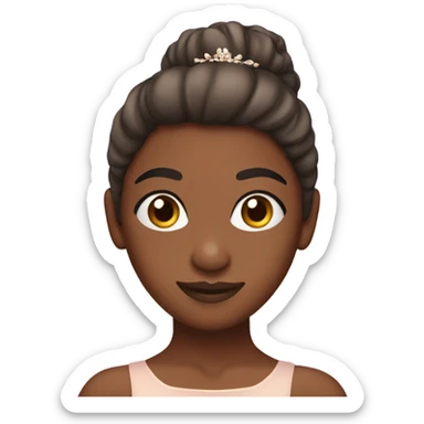 Brown skin ballerina  sticker