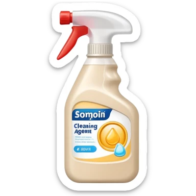 light beige jar of cleaning agent
 sticker
