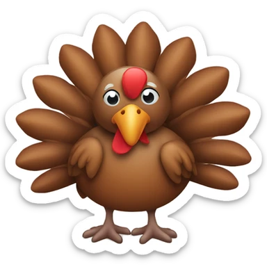 Thanksgiving turkey sticker
