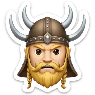 Casco vikingo con cuernos sticker