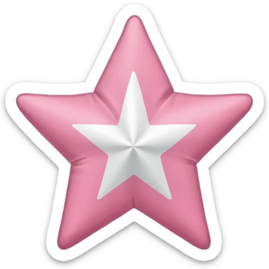Bandera rosada con una estrella 💫 y franjas blancas sticker