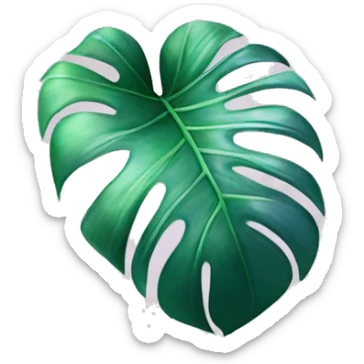 Iridescent monstera plant sticker