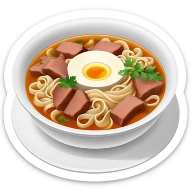 Beshbarmak, traditional Kazakh dish with flat noodles and meat sticker