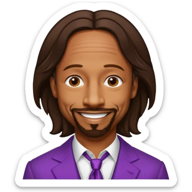 Katt Williams with dark brown hair sticker