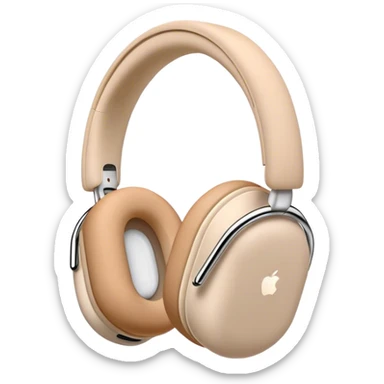 beige airpods max headphones sticker