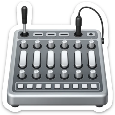 mixer with faders  sticker
