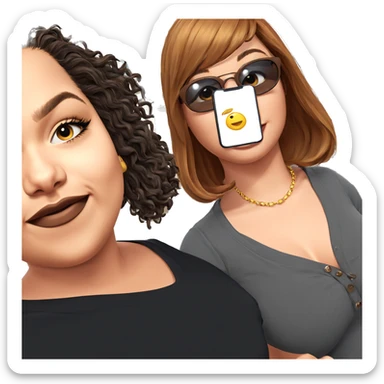 friends enjoying sunny day sticker