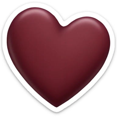 maroon heart sticker