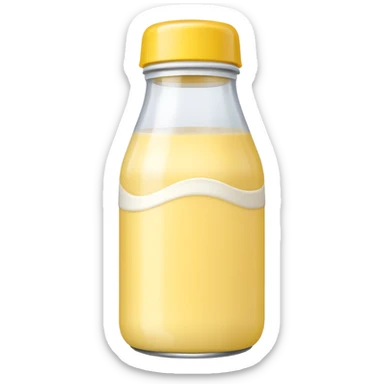 baby Milk bottle yellow sticker