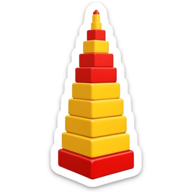 Tower made out of couple building blocks sticker